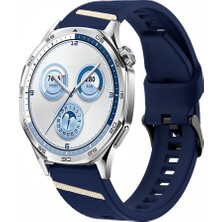 Sneezy Huawei Watch Gt 5 46MM Uyumlu Slash Örgü Desenli Sportif Silikon Saat Kordonu