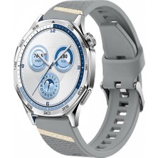 Sneezy Huawei Watch Gt 5 46MM Uyumlu Slash Örgü Desenli Sportif Silikon Saat Kordonu