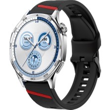 Sneezy Huawei Watch Gt 5 46MM Uyumlu Slash Örgü Desenli Sportif Silikon Saat Kordonu