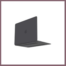 Bezos Macbook Air 13.3 Macbook Buzlu Kapak - Füme Bzss