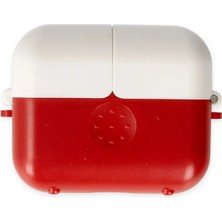 Bezos Airpods 3 (3.nesil) Basmalı Kılıf - Kırmızı-Beyaz