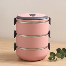Bezos 3'lü 1.8l Sefer Tası Saklama Kabı - Pembe