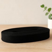 Bezos Paça Lastik Yassı Geniş 2 cm Siyah 10 M