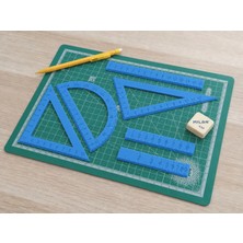 Bezos 3D Baskı Geometri Cetvel Seti - Iletki, Gönye ve Ölçüm Araçları -
