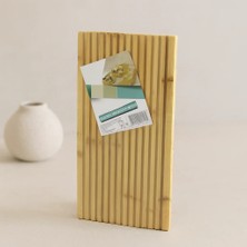 Bezos Bambu Servis Sunum Tahtası 17X39X1.5 cm - Çift Taraflı Düz & Kanallı