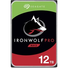 Seagate Ironwolf Pro 12 Tb Nas Dahili Sabit Disk HDD - 3,5 Inç Sata 6 Gb/s 7200 Rpm 256 MB Önbellek, Raıd Ağa Bağlı Depolama Için, Veri Kurtarma Hizmeti - Kolay Açılır Ambalaj