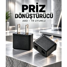 Avrupa Amerikan Düz Priz Dönüştürücü /  Abd'den Ab'ye Dönüştürücü Fiş / Türk Amerikan Fiş Adaptör