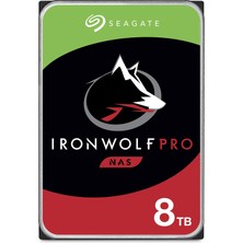 Seagate Ironwolf Pro 8 Tb Nas Dahili Sabit Disk HDD - 3,5 Inç Sata 6 Gb/s 7200 Rpm 256 MB Önbellek, Raıd Ağa Bağlı Depolama Için, Veri Kurtarma Hizmeti - Kolay Açılır Ambalaj (ST8000NE001)