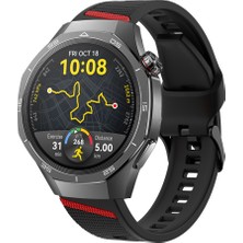 Sneezy Huawei Watch Gt 5 Pro 46MM Uyumlu Slash Örgü Desenli Sportif Silikon Saat Kordonu