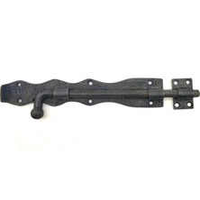 Magicool Bmk Antika Tarz Dekoratif Pirinç Dövme Kapı Sürgüsü - 25CM, Oksit
