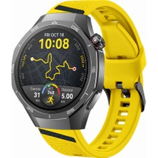 Sneezy Huawei Watch Gt 5 Pro 46MM Uyumlu Slash Örgü Desenli Sportif Silikon Saat Kordonu