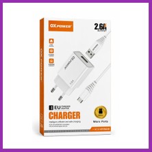 Salmore 2.6A USB Sarj Adaptoru + Micro USB Sarj Kablosu (Eu) Bty
