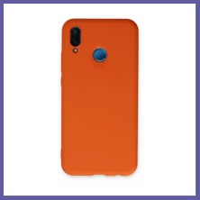 Nida Huawei P20 Lite Kılıf Nano Içi Kadife Silikon - Turuncu Nıda