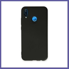 Nida Huawei P20 Lite Kılıf Nano Içi Kadife Silikon - Siyah Nıda