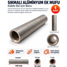 Tamer 240MM2 240 Lık Sıkmalı Alüminyum Ek Mufu Alümiyum Kablo Eki Için Boru