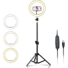 14 Inch Youtuber LED Işıklı Halka Telefon Tutuculu 14 Inch 26 cm Selfie/yayıncı/makyaj Işığ�