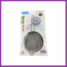 Salmore 3'li Metal Süzgeç 14-16-18 cm Bty