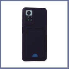 Bezos Redmi Note 11 Pro Kılıf Kelvin Kartvizitli Silikon - Derin Mor Dlra
