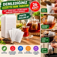 Ls 26 Adet Pratik Kullan At Çay,bitki Çayı,filtre Kahve Demleme Poşeti Süzgeci