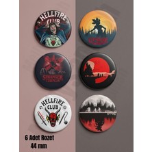 Mellysaplush Stranger Things Tv Serisi 6 Adet Rozet 44MM