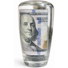 Unv Dolar Motifli Epoksi Şeffaf Vites Topuzu