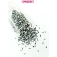 Ls Kesme Cam Boncuk 2mm - 60 Gram - Mat Gümüş - BNC381