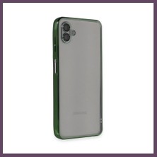 Bezos Samsung Galaxy A04 Uyumlu Kılıf Lensli Silikon - Yeşil Bhs