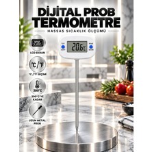 TA-288 Dijital Problu Termometre °c/°f 300°C Sıcaklık Ölçer Mutfak Gıda Termometresi