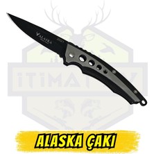 Alaska Siyah Beyaz Ufak Ekonomik Çakı - Açık Uzunluk 15 cm Kapalı 9 cm