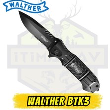 Umarex Walther BTK3 Black Tac Pro Katlanır Çakı - Cam Kırıcı Kılıflı
