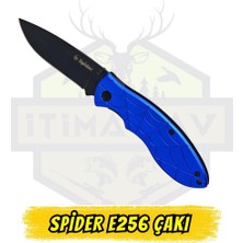 Spider E256-11 Kamp ve Doğa Çakısı - Açık 19.5 cm Kapalı 11 cm Clip Point Bıçak