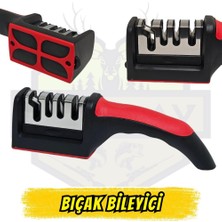 İtimat Av Kolay Bıçak Bileme Aleti 3+1 Aşamalı - Portatif Kaydırmaz Tutuşlu (Bıçak + Makas Bileme)