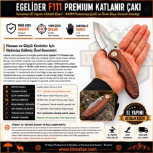 Egelider Bıçak F111 Premium El Yapımı Çakı - 440M Paslanmaz Çelik 18.5 cm