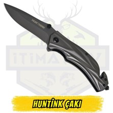 Hunthink Katlanır Çakı Çelik Görünüm - Cam Kırıcı Tel Kesici Açık Uzunluk 20 cm Kapalı 12 cm