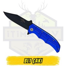 İtimat Av Bl1 Mavi Çakı Metal Sap Kemerlikli - Açık 21 cm Kapalı 12 cm