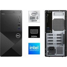 Dell Vostro 3910MT I5-12400 3910MT-K0012 16GB 4tb M.2 UHD Graphics Freedos  Masaüstü Bilgisayar