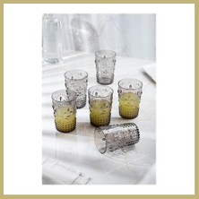 Bezos Akrilik Füme 6'lı Kısa Bardak & Su Meşrubat Kahve Yanı Bardağı 400 ml ( Cam Değildir ) Za
