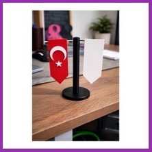 Salmore Masaüstü Standlı Türk Bayrağı Dekoru Ofis ve Masa Süsü Bty