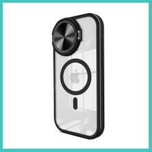 Ny Joy iPhone 14 Pro Max Uyumlu Kılıf Teleskop Lens Magsafe Silikon Kapak - Siyah Nyjoybz