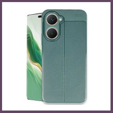 Bezos Vivo Y18 Uyumlu Kılıf Auto Focus Kapak - Koyu Yeşil Bhs