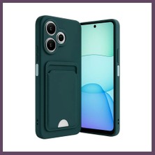 Bezos Redmi 13 4g Uyumlu Kılıf Kelvin Kartvizitli Silikon - Koyu Yeşil Bhs