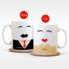 BK Gift Kişiye Özel Cool Çift Beyaz Kupa Bardak