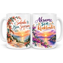 Salmore Günün Iki Rengi 2'li Porselen Kupa Seti - Model 646 Bty
