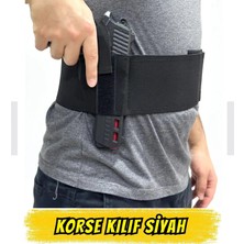 İtimat Av Korse Tipi Ergonomik İç ve Kemer Taşıma Kılıfı - Siyah (Ekstra Aksesuar Bölmeli)