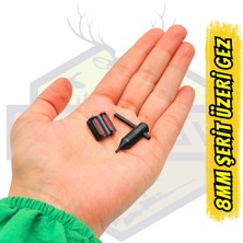 Itimat Av Av Tüfeği 8 mm Şerit Üstü Çift Vidalı Orta Gez - Kırmızı Fiber (Alyanlı Set)