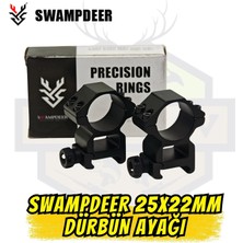 SWAMPDEER Swamp Deer 25mm x 22mm Kompakt Dürbün Montaj Ayağı - İki Parçalı Set