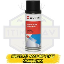 İtimat Av Wurth RAL 9005 Mat Siyah Ekipman ve Metal Boya Spreyi - 400ml (Hızlı Kuruyan)