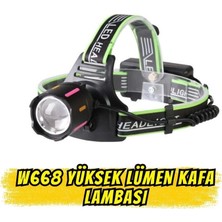 O-MAX W668 Yüksek Lümen Metal Kafa Zoomlu Type-C Şarjlı Kafa Lambası (Şarj Göstergeli)