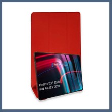 Bezos iPad Pro 12.9 (2021) Kılıf Tablet Smart Kılıf - Kırmızı BZS10