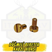 BERETTA Mod 70 Kabze Vidası Düğmeli Altın Kaplama - 2 Adet (Orijinal Uyumlu)